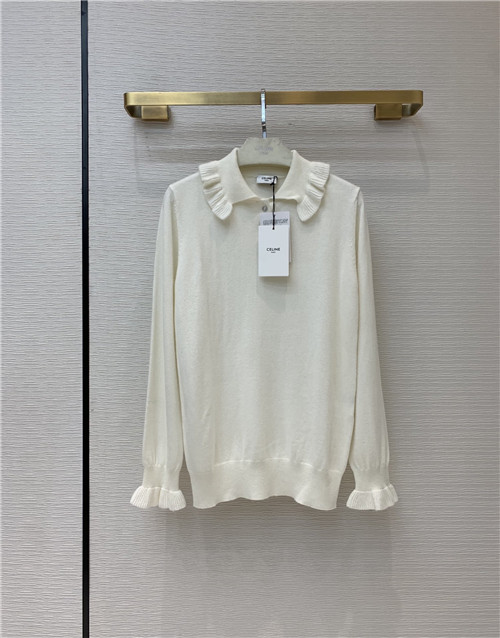 celine white cardigan