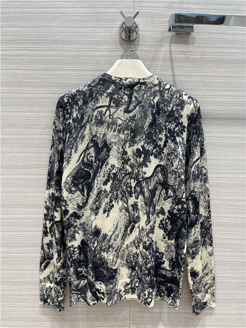 dior jungle animal pattern print cardigan - Image 2