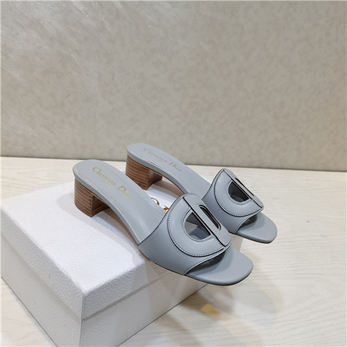 dior CD letters rhinestone slippers