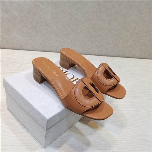dior CD letters rhinestone slippers