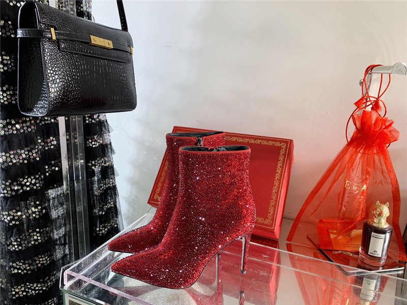 Rene Caovilla drilled pointed high heel booties - Image 2