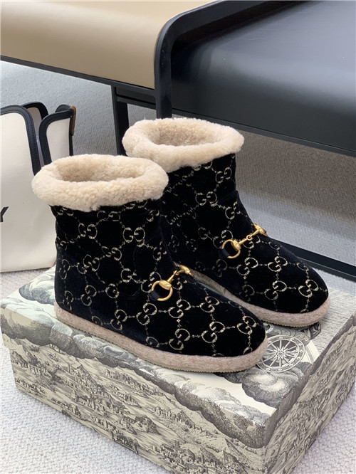 gucci fria gg wool-blend ankle boots