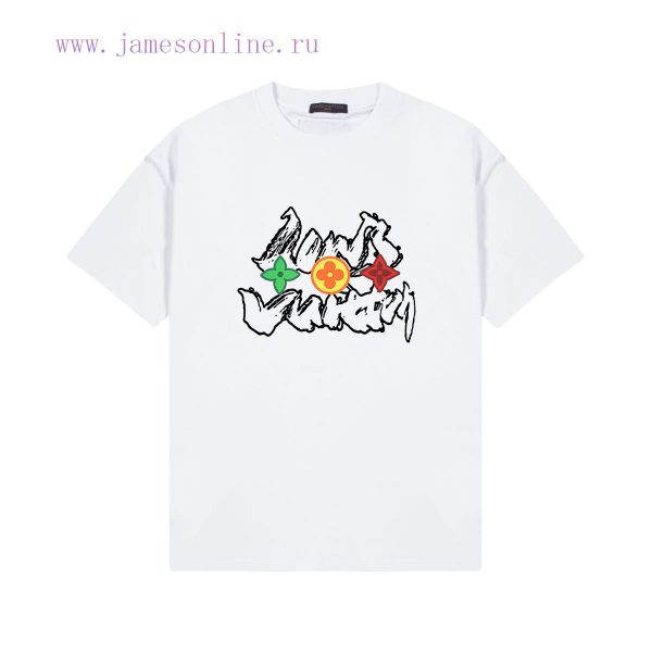 [Louis Vuitton]2024FW spring summer new lv letter printed short sleeved T-shirt 280g double k1tvhzz5