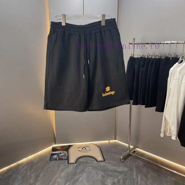 High quality Balen Paris 2024 SS spring/summer pure cotton fabric shorts 420g, three-dimensi btpjvfq5