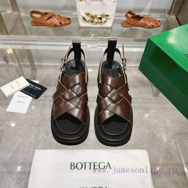 The original development of BottegaVeneta Bottega lovers' knitting thick soled sandals, the jzm7fas1