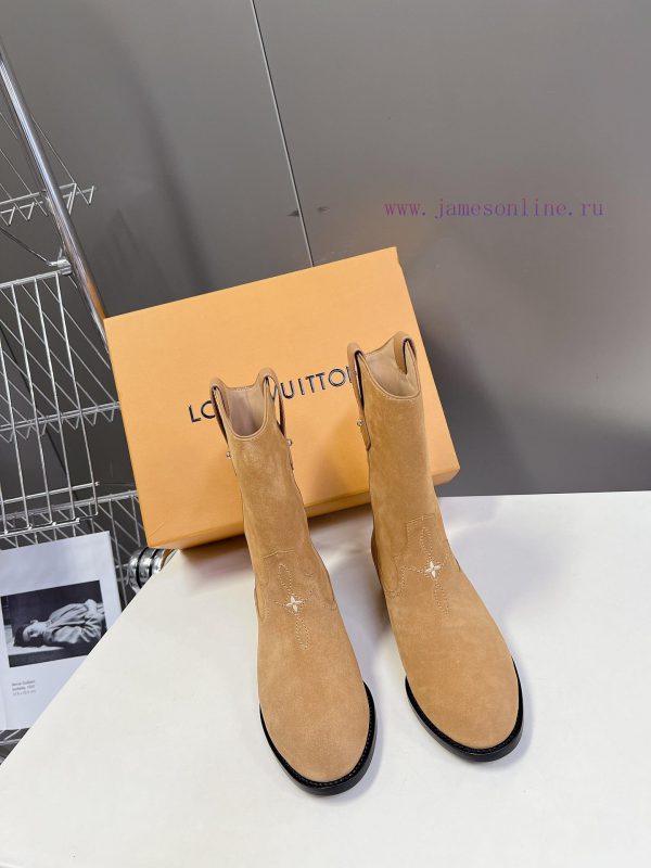Louis Vuitton LV Donkey Home Autumn/Winter Fashion Show New Western Cowboy Boots This boot i06dqszag