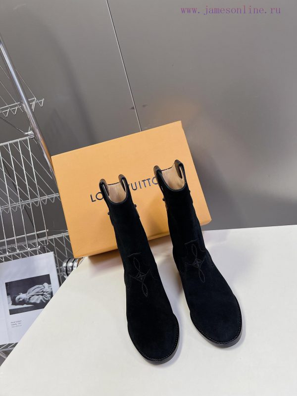 Louis Vuitton LV Donkey Home Autumn/Winter Fashion Show New Western Cowboy Boots This boot iissuj2j3