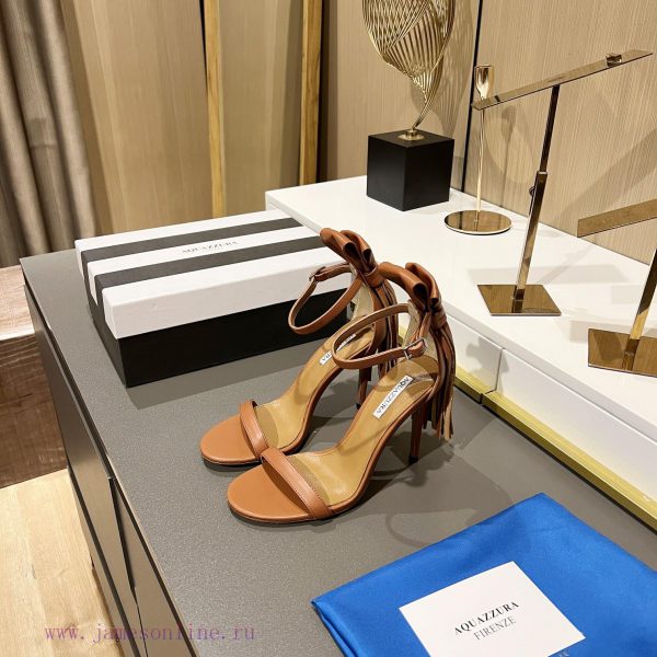 Aquazzura2023Customized tassel high-heeled sandals in Paris showcase, instantly surpassing o0ca1tkzy