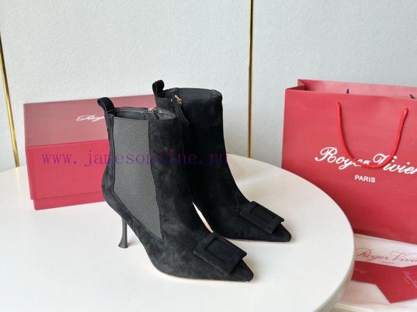 RV2023 Autumn/Winter New Water Diamond Button High Heel Boots Pointed Short/Long BootsSuede 2sgmzjwp