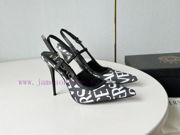 Versac Fan Family's new 23 year old Allover series high-heeled sandals with exposed heels, pi3p5u3se