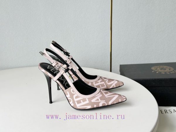 Versac Fan Family's new 23 year old Allover series high-heeled sandals with exposed heels, ppc9fzu9m