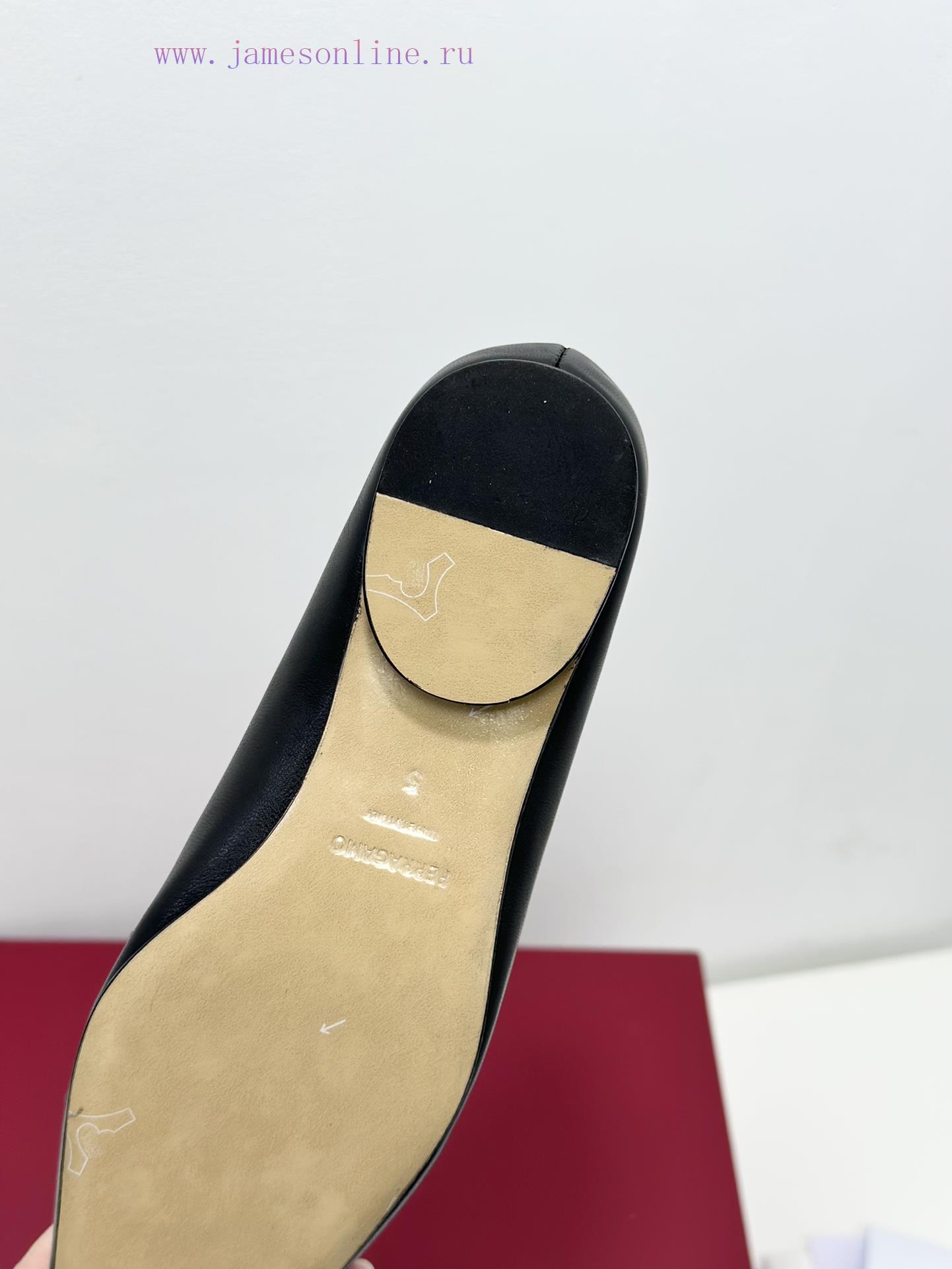 SF salvatore Ferraga * o ️ Ferra * Mu Shuang Butterfly Bow Cylindrical Thick Heel High Heel l63o45gz - Image 10
