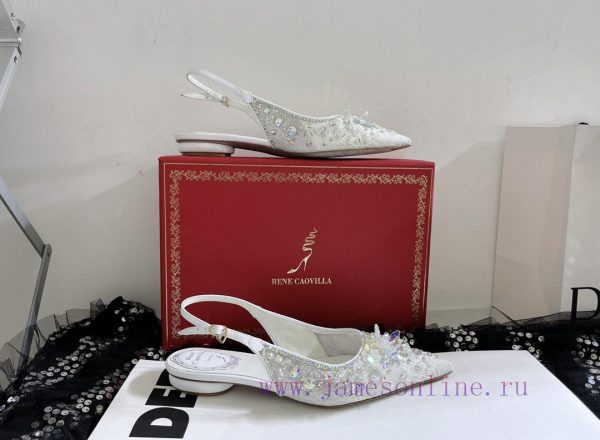 R ᴇɴᴇ C ᴀᴏᴠɪʟʟᴀ | 2023 ? Heavy Industry RC Crystal Gemstone Lace Heel Shoes Wedding Shoes Sebn95lijc
