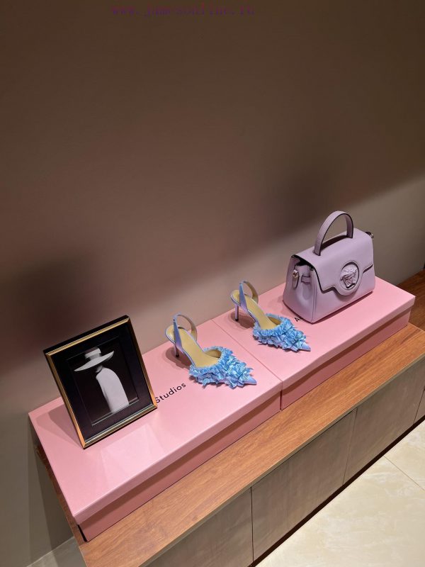 The most2024 early spring lace and crystal lace high-heeled sandalsExquisite princess shoes,idp41wa0