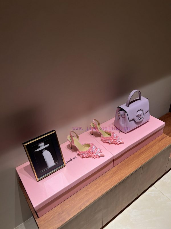 The most2024 early spring lace and crystal lace high-heeled sandalsExquisite princess shoes,zni23sk0