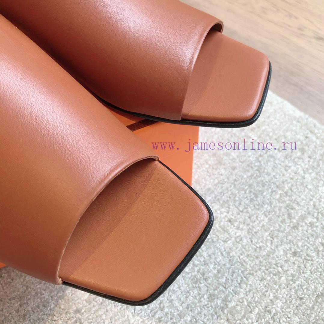 Hermes... 2.5cm flat bottomed slippers2024 New Products+Explosive SeriesGenuine leather out58rt77wg - Image 5