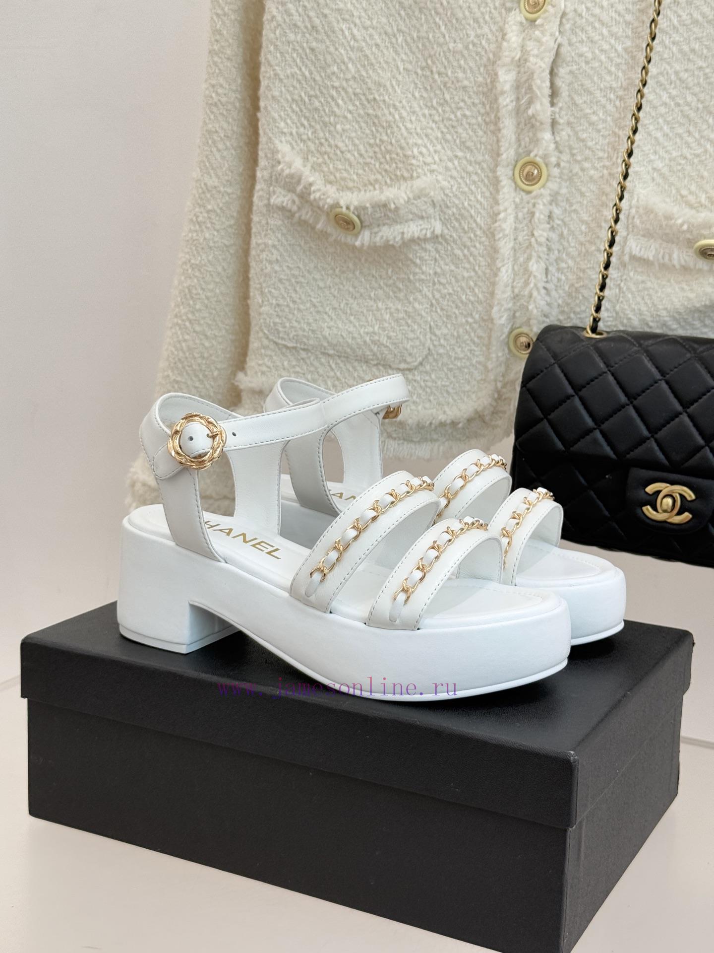 μπρελοκ πέδιλο | Chanel | Chanel 25K New Product Double C ChainThick Soled Flat SandalsWhen The Brilliance Of Th 9c1au6yu | παπουτσια για περπατημα ανδρικα - Image 2