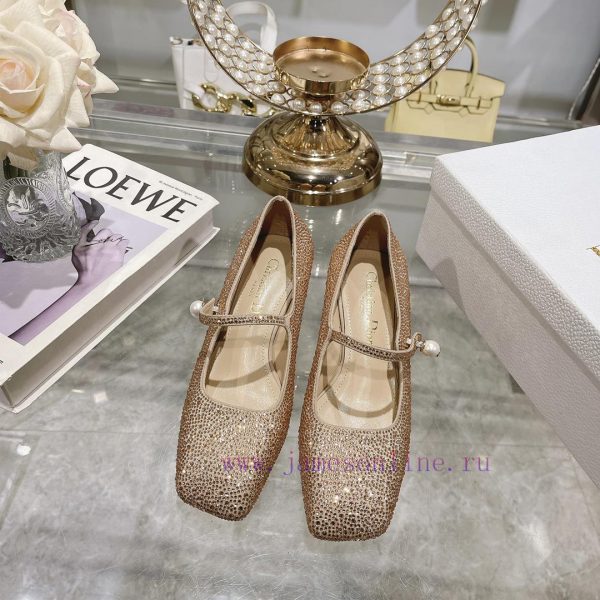βερονα παπουτσια | Single Shoe Full Diamond 360 Dior 2024 New Season Round Heel Mary Jane Square Toe Single ShoeTh yasoqbra | nine west μποτακια γουνα