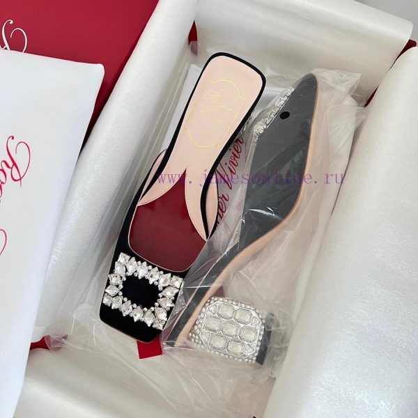 νυφικα παντοφλακια ιβουαρ | 𝑹𝒐𝒈𝒆𝒓𝑽𝒊𝒗 * 𝒆𝒓 New Jewel Heel Sparkling Diamond Inlaid High Heel Half Drag | Top Purchasing Leve khnsaugi | αρβυλακια μποτακια γυναικεια attica