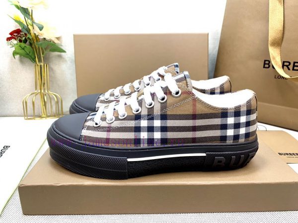 εσπαντριγια τακουνι | Burberry 2023 New Vintage Plaid Cotton Sports Couple StyleUpper Made Of 95% Cotton And 5% Calf 1f87pczo | νυφικα πεδιλα χειροποίητα