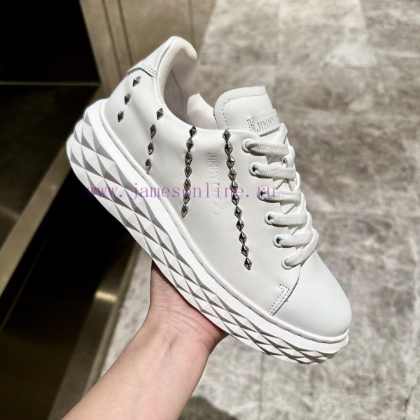 αποφυγή παντόφλας | 2024 New Jimmy Zhou JIMMY CHOO Released Grid Original Large Soled Casual White Shoes Adopting T j55czu1l | γυναικεια παπουτσια και μποτακια με κρεπ