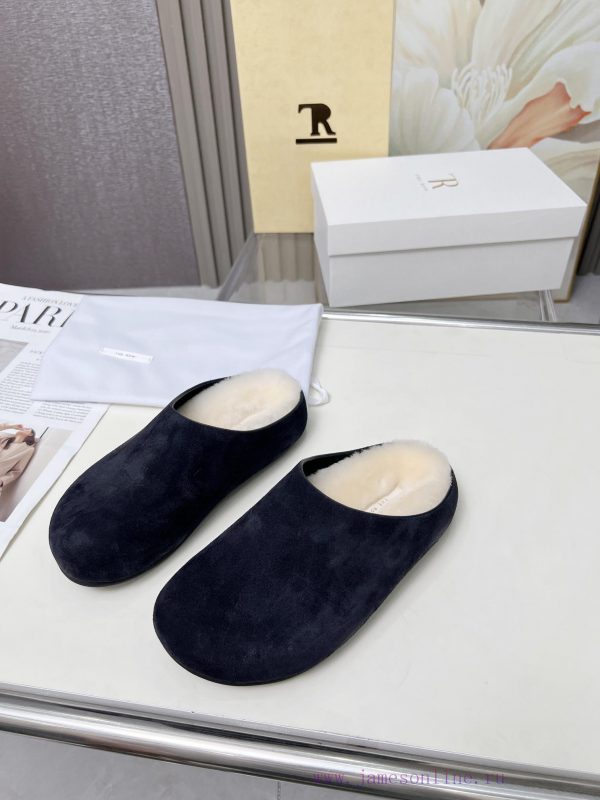 ανδρικα μποτακια chicago | High QualityThe Row 24ss Autumn/Winter New Retro Big Head Baotou Tow Boken Wool Tow. At First G 1e7f7l73 | πεδιλα martes