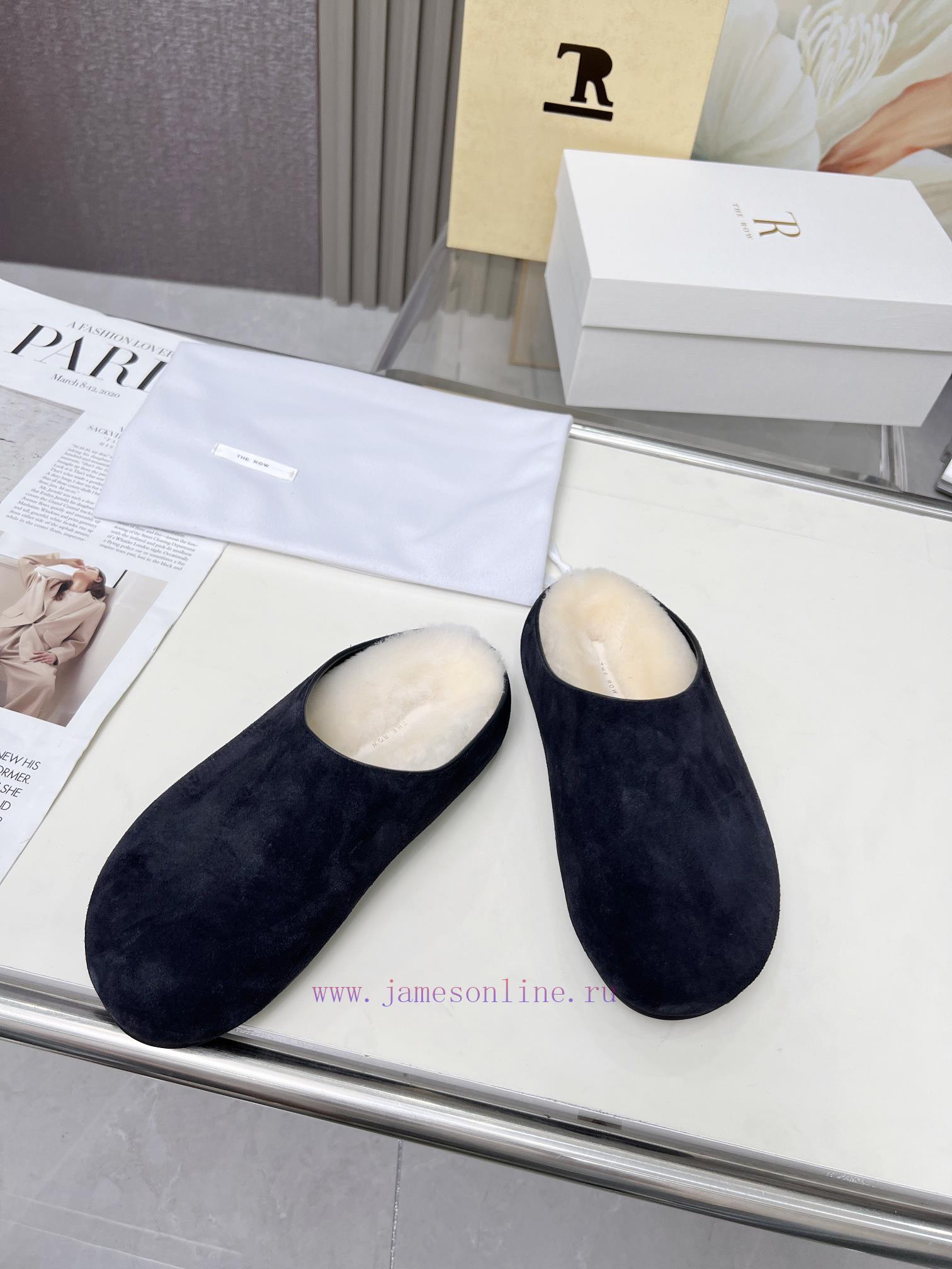 ανδρικα μποτακια chicago | High QualityThe Row 24ss Autumn/Winter New Retro Big Head Baotou Tow Boken Wool Tow. At First G 1e7f7l73 | πεδιλα martes - Image 7