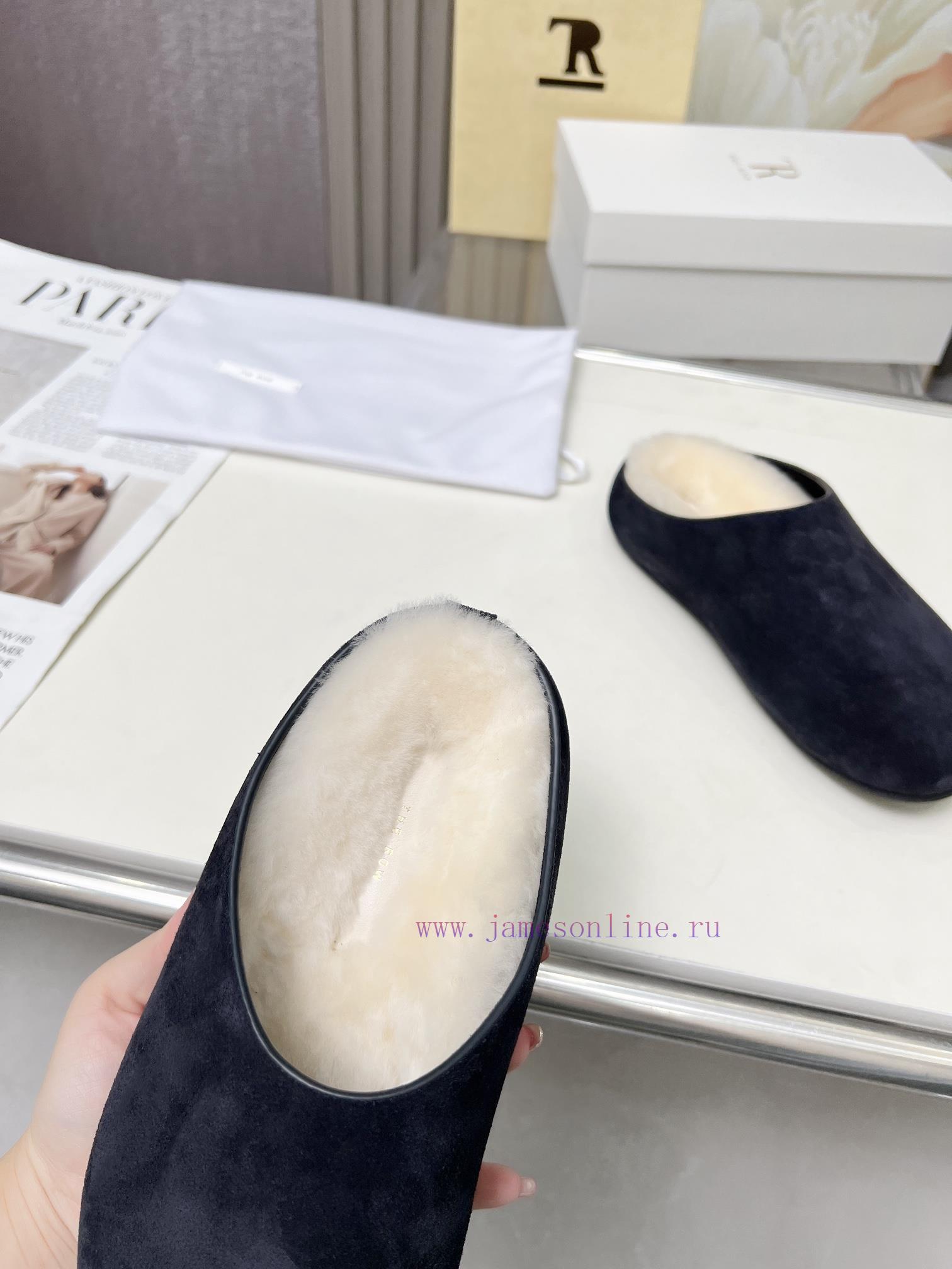 ανδρικα μποτακια chicago | High QualityThe Row 24ss Autumn/Winter New Retro Big Head Baotou Tow Boken Wool Tow. At First G 1e7f7l73 | πεδιλα martes - Image 10