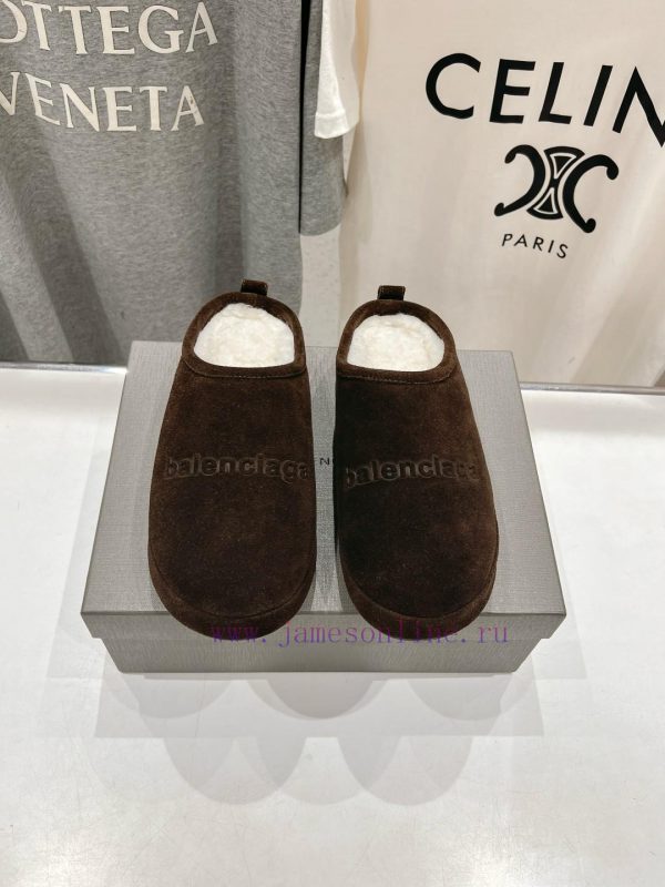 παντοφλες γυνακειεςζεστες | BALENCIAGA * Balenciaga 24ss Autumn/Winter New Wool Slippers Snow BootsOne Of The Must-have Ele e367qprv | λουστρινι μποτεσ