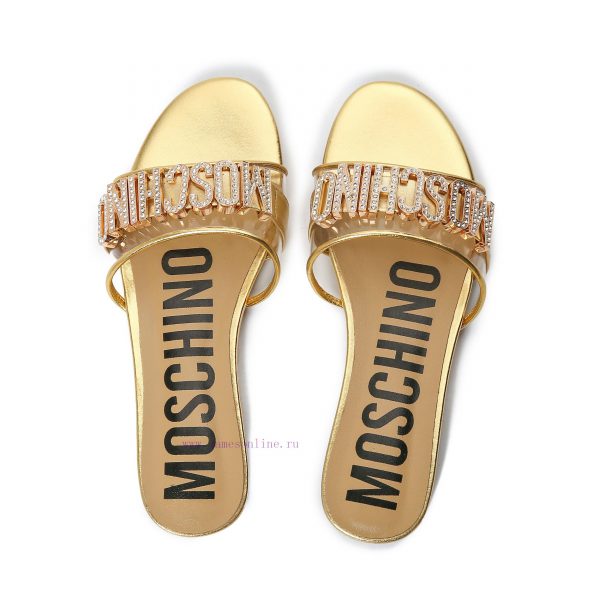 παντοφλες προβατο | 2-36B Moschino 2024 New Diamond Buckle Flat Bottomed Mop Made Of Cowhide Fabric Colors Blue Bro ywv3yj5r | τετραγωνο κοντο τακουνι μαυρο famous