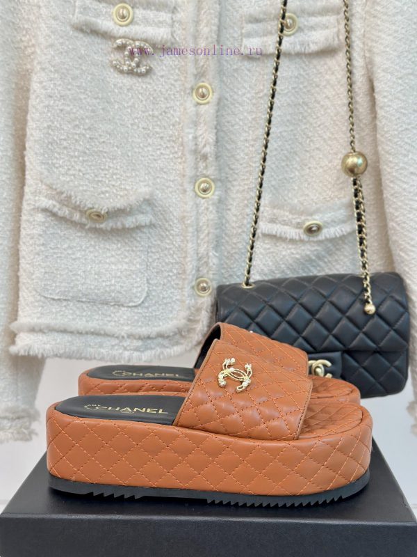 παντοφλες ανδρικες φαρδιες | Chanel | Chanel 24c New Product Double CLingge Thick Soled Sponge Cake SlippersA Must-have Cool ka0most5 | ζεστές μπότες