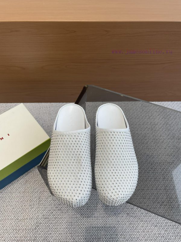 αντιολισθητικα μαυρα παπουτσια | Top Quality Marn * Ss24 New Arrival~Mani Spring/Summer New Products | Mesh Bead Baotou Slippers 5qatomgw | αντονελλα παπουτσια