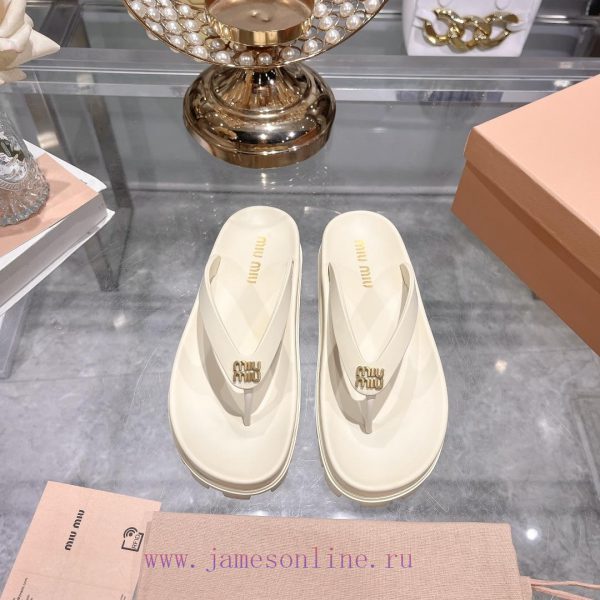 παντοφλες καλοκαιρινες σκρουτζ | Miu Ss24 New Arrival～Miu 24 Spring/summer Flip Flops New Product With Thick Sole And Increased h836zvlr | αντρικο μποτακι best price