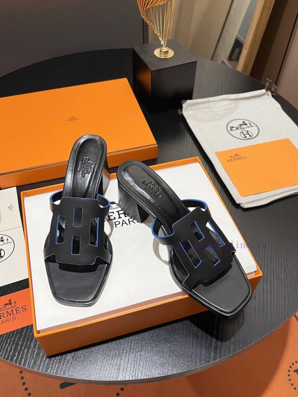 η ταινία λουκά | New HERMES Hermes 2024 Thick Heel Series Hollow H-Trailer Super High Altitude Edition Reproduct kou4mvem | all star μποτακια γυναικεια no 35
