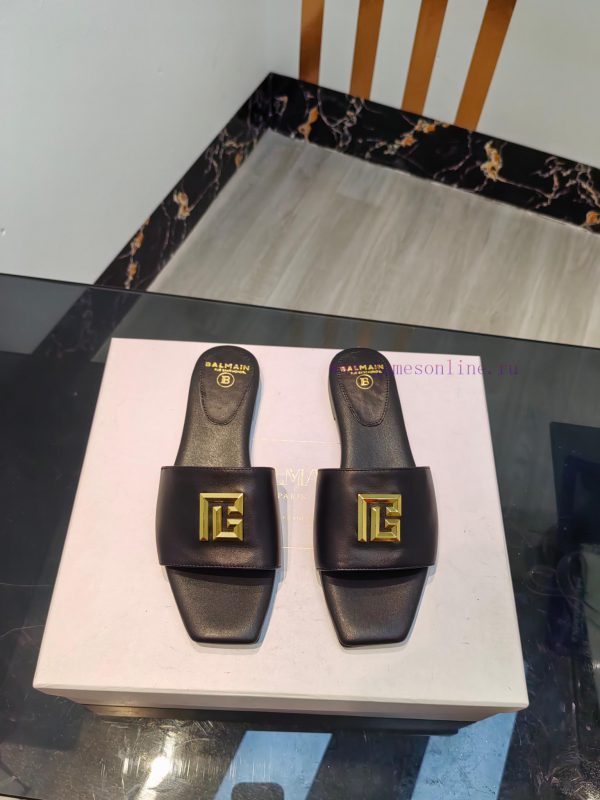 θηκη τακουνι παπουτσιου | Out Balmain 2024 Spring/Summer Fashion Flat SlippersBrand Balmain 𝘽𝙖𝙡𝙢𝙖𝙞𝙣 By French Fashion Des xg1ad4iq | πενταυρασ γυναικεια παπουτσια