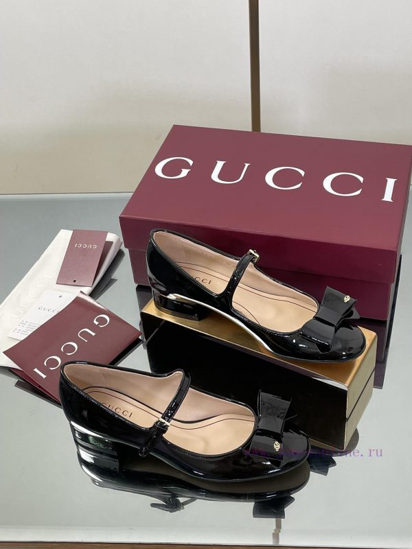 παιδικά τακούνια για κορίτσια | GuCC High End Boutique 2025 Early Autumn Series New Product Bow Mary Jane Flat Ballet Shoes 🩰 B r6ztmnse | c real παπουτσακι