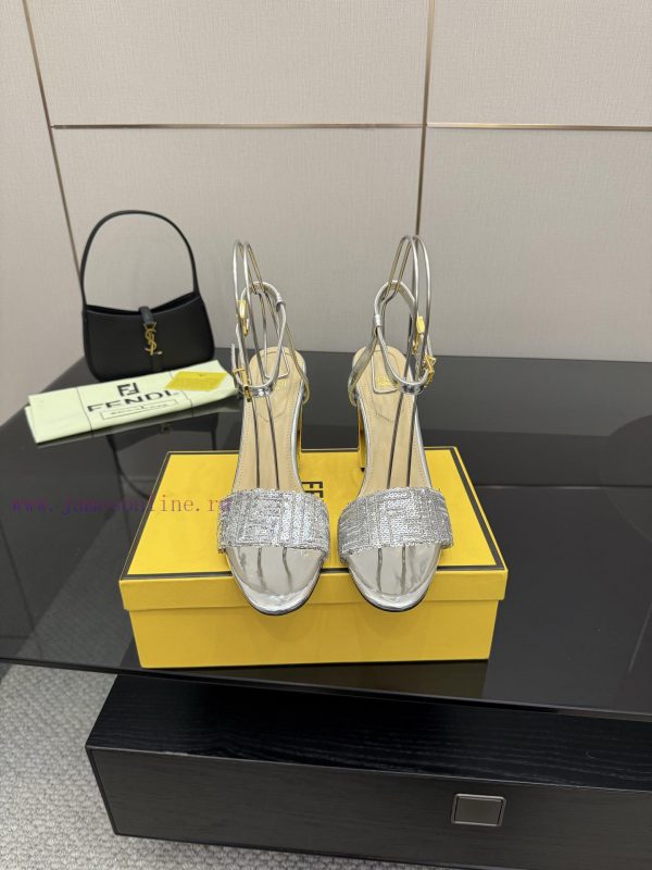 μποτακια bueno | 𝙁𝙀𝙉𝘿𝙄 New Fendi Delfina FF Sequin Embroidery Strap High Heels SandalsDelfina Sequin Embroidery phzzl40m | παπουτσια γοβεσ ψηλες χοντρο τακουνι χροματιστεσ 30 ποντουσ