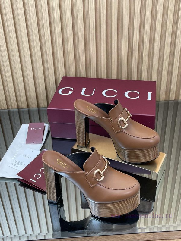 kappa παπουτσια μποτάκια | Gucci/Gucci2025 Autumn New Product: Original Leather Waterproof Platform Saddle Buckle Horse Ho auu8krxx | επώνυμα παπούτσια stock