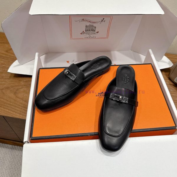 ημιμοντακια με τακουνι | Hermes... A Eclair 2025 New Color+popular Series Enamel BuckleThe Design Is Super Positive With abavsoyj | παπούτσια με χοντρό τακούνι δετα