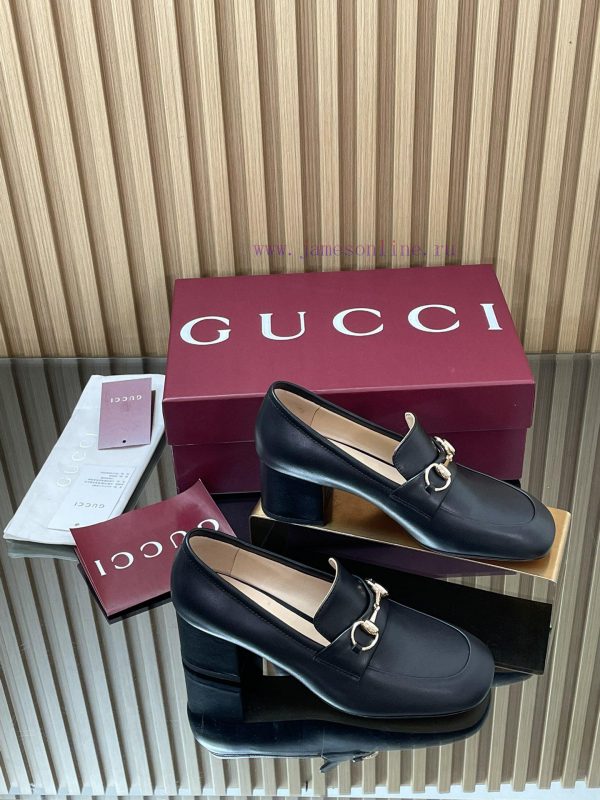 εσπαντρίγιες πεδιλα | Gucci's High-end Boutique The 2025 Early Autumn New Mid Heel Horseclip Shallow Mouth Single Sho lpopmtcw | superfit πεδιλα κοριτσι