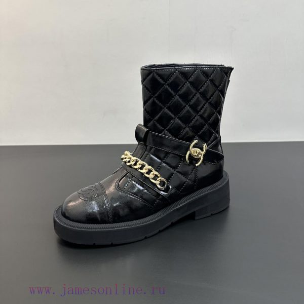 παντοφλες ιασω | Chanel Chanel 25 Autumn/Winter Poster Collection: New Chain Short Boots With Classic Boot Desig ml15aq2e | ζαρα καστορ δετα μποτακια