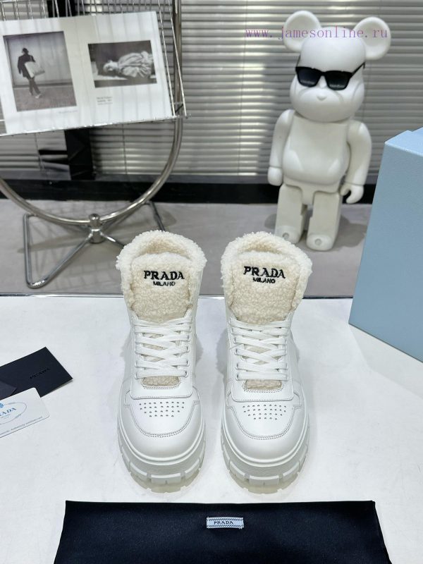μποτακια ugg γυναικεια | Prada's Latest Downtown Bold Collection With Thick SolesSponge Cake Shoes Triangle Logo Casual c7olowrb | μποτάκι χοντρό τακούνι