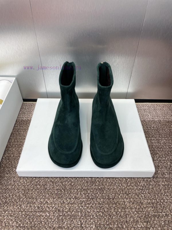 πεδιλα γυναικεια βραδυνα με λουριά | The Row 2025 Autumn/Winter New Rear Zipper Motorcycle Women's Short Boots Flat Bottom Round Hea l0rynvcp | adrika παπουτσια philppe model