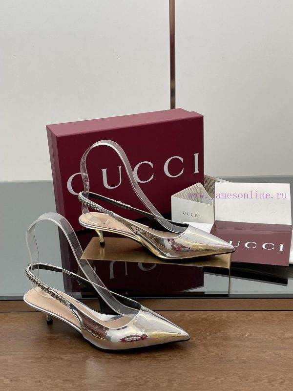 ζαρα παντοφλες 2017 | 2025 Spring/Summer Gucci New GUcc 𝐢 Letter Buckle L O G O Chain High Heel Sandals Cat Heel Shoe ozzqpugk | γιατι δεν μποτω να μπω στο e eggeafes