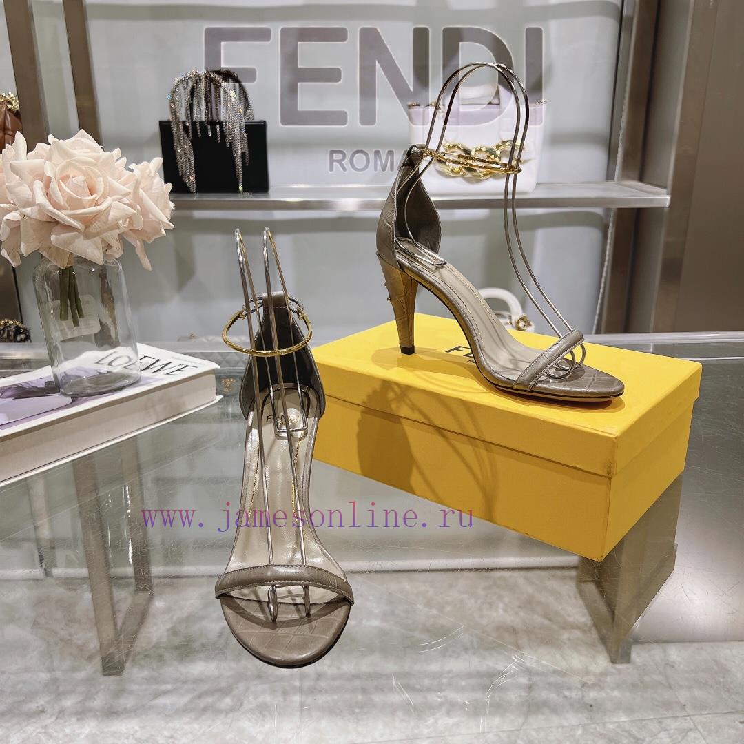 καλογηρου μποτες ψηλες | ② ⓪②④ 𝙁𝙀𝙉𝘿𝙄 | Fendi FENDI Filo Strap Stone Pattern Leather High Heels Sandals〰 〰 〰 〰 Genuine e3if5jsg | galaxy παπουτσια θεσσαλονικη - Image 5