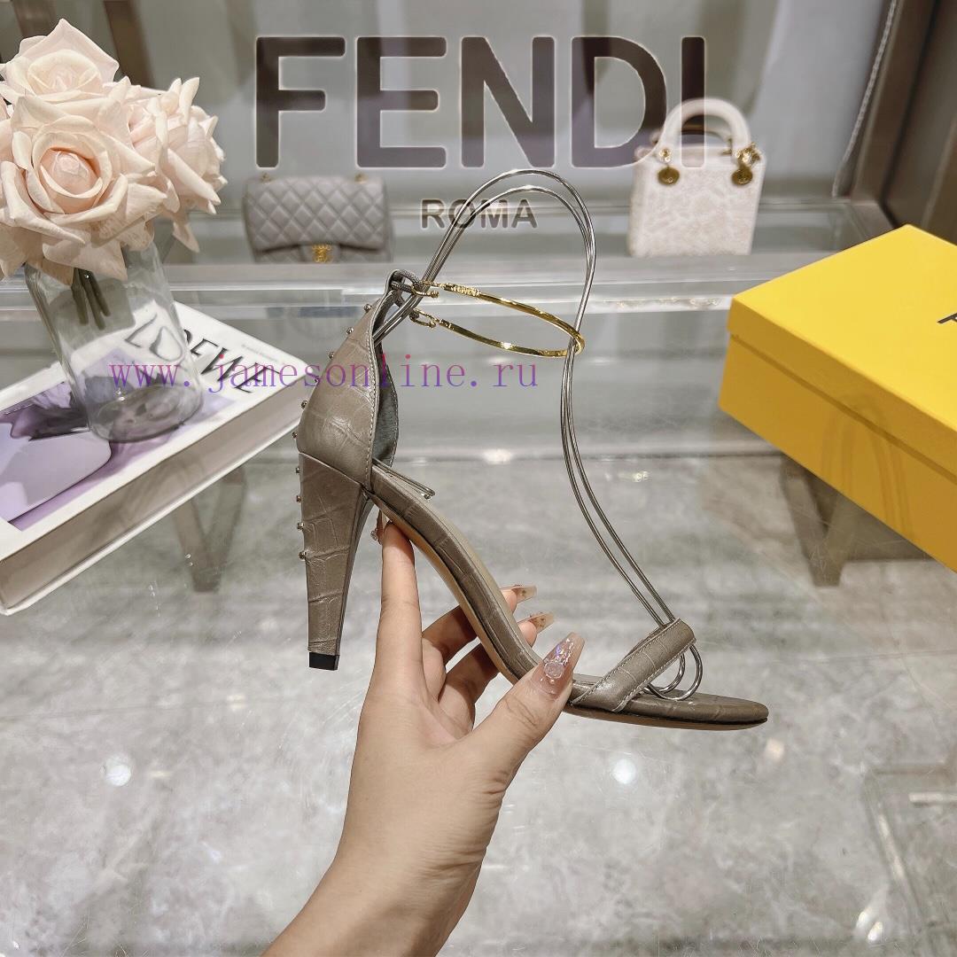 καλογηρου μποτες ψηλες | ② ⓪②④ 𝙁𝙀𝙉𝘿𝙄 | Fendi FENDI Filo Strap Stone Pattern Leather High Heels Sandals〰 〰 〰 〰 Genuine e3if5jsg | galaxy παπουτσια θεσσαλονικη - Image 6
