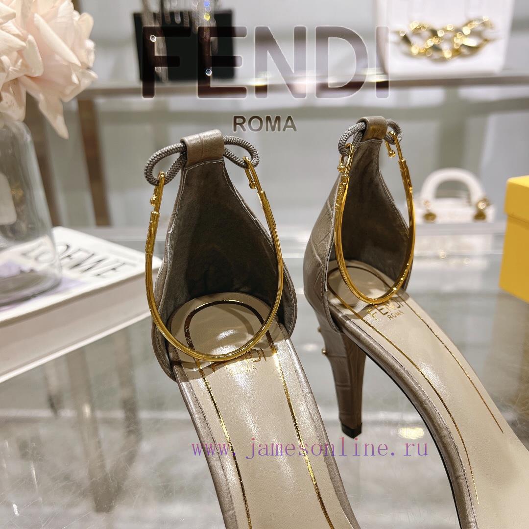 καλογηρου μποτες ψηλες | ② ⓪②④ 𝙁𝙀𝙉𝘿𝙄 | Fendi FENDI Filo Strap Stone Pattern Leather High Heels Sandals〰 〰 〰 〰 Genuine e3if5jsg | galaxy παπουτσια θεσσαλονικη - Image 9