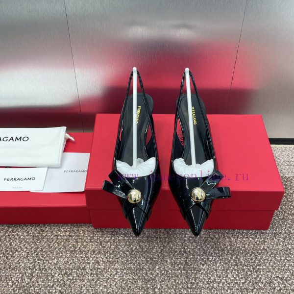 πεδιλα blkανδρικα | Ferragamo 2024 Spring/Summer New Buckle Women's Shoes SF Iconic Bow Pointed High Heels Back Air ol177sbv | ανδρικά μποτάκια samouel