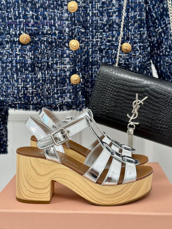 ψηλοτακουνα πεδιλα nude με χοντρο τακουνι | MIU MIU/Miu Miu Classic Waterproof Platform Thick Heel Pig Cage SandalsThis Sandal Is Really Cu hfm9xk67 | παπουτσια adams