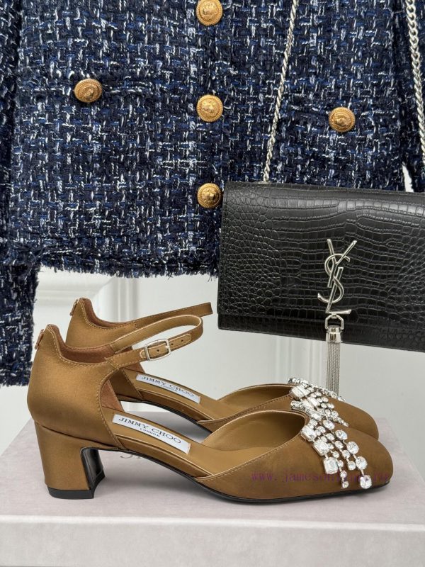 ημ πεδιλα | Jimmy Choo | Zhou Yangjie 25ss Early Spring New Product Water Diamond Coarse Heel Hollow Sandal 5db8w2ti | παιδικα παπουτσια fila skroutz